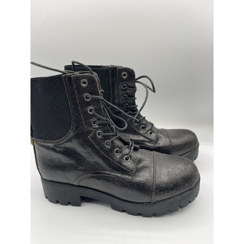 Seven7 Combat Boots Women Black Lace Up Boho Boho Size 10 New